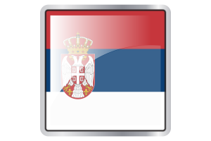 Serbia Flag Square icon flag