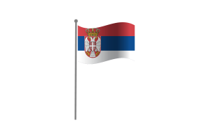 Waving Flag of Serbia flag