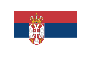 Serbia Flag Triangle Vector Illustration flag