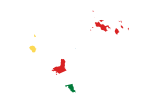 Seychelles Map with Flag flag