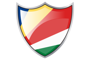Shield with Flag of Seychelles flag