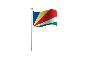 Waving Flag of Seychelles flag