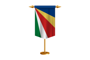Seychelles Flag Illustration with Stand flag