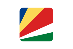 Seychelles Flag Square Rounded Shape flag