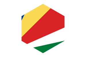 Seychelles Flag Hexagon Shape flag