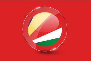 Seychelles Flag Glossy Round Button flag