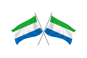 Sierra Leone Waving Friendship Flag flag