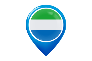 Sierra Leone Flag Map Pin Icon flag
