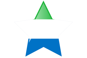 Sierra Leone Flag Star Icon flag