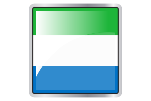 Sierra Leone Flag Square icon flag