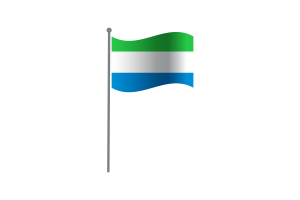 Waving Flag of Sierra Leone flag