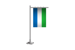 3d Sierra Leone Standing Flag flag