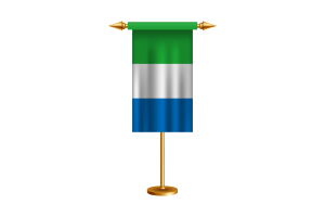 Sierra Leone Ceremonial Flag Vector Free flag