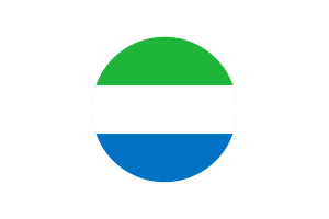 Sierra Leone Flag Circle Vector Free flag