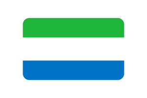 Sierra Leone Flag Triangle Rounded Shape flag