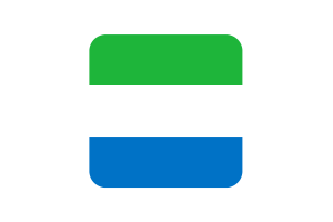 Sierra Leone Flag Square Rounded Shape flag