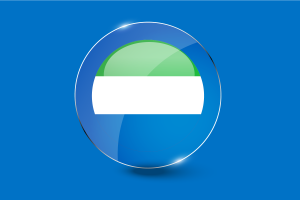 Sierra Leone Flag Glossy Round Button flag