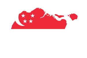Singapore Map with Flag flag