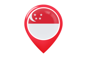 Singapore Flag Map Pin Icon flag