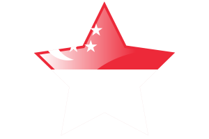 Singapore Flag Star Icon flag
