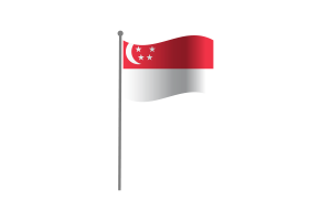 Waving Flag of Singapore flag
