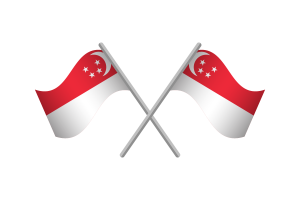Singapore Flag Emblem Vector Free flag