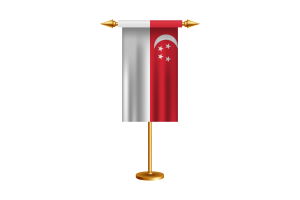 Singapore Ceremonial Flag Vector Free flag