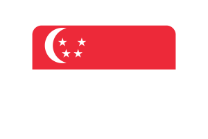 Singapore Flag Triangle Rounded Shape flag