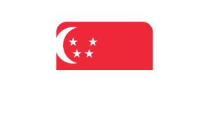 Singapore Flag Square Rounded Shape flag