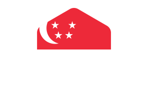 Singapore Flag Rounded Hexagon Shape flag