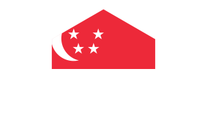 Singapore Flag Hexagon Shape flag