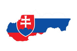 Slovakia Map with Flag flag