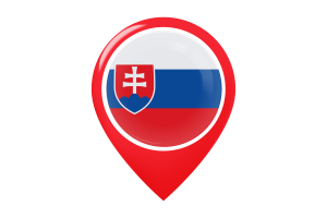 Slovakia Flag Map Pin Icon flag