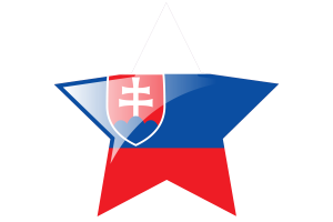 Slovakia Flag Star Icon flag