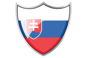 Shield with Flag of Slovakia flag