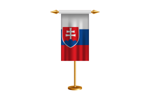 Slovakia Ceremonial Flag Vector Free flag