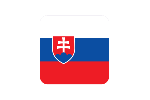 Slovakia Flag Square Rounded Shape flag