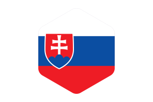 Slovakia Flag Rounded Hexagon Shape flag