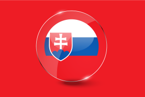 Slovakia Flag Glossy Round Button flag