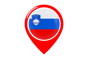 Slovenia Flag Map Pin Icon flag