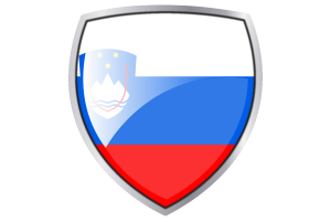 Slovenia Flag Couche Heraldic Shield flag
