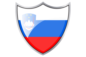 Shield with Flag of Slovenia flag