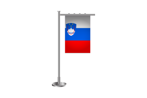 3d Slovenia Standing Flag flag