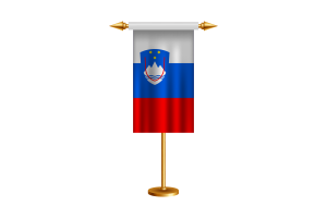Slovenia Ceremonial Flag Vector Free flag