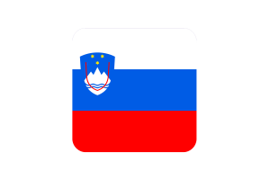 Slovenia Flag Square Rounded Shape flag