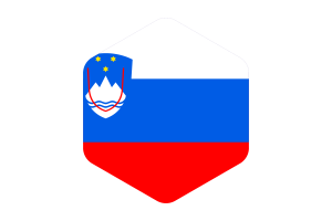 Slovenia Flag Rounded Hexagon Shape flag