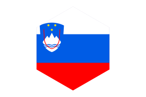 Slovenia Flag Hexagon Shape flag