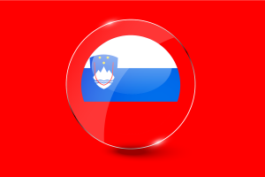 Slovenia Flag Glossy Round Button flag