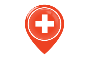 Switzerland Flag Map Pin Icon flag