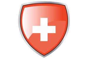 Switzerland Flag Couche Heraldic Shield flag